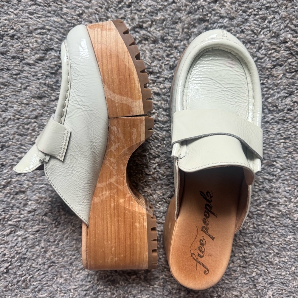Free People Corbin Loafer Clogs in Bone
